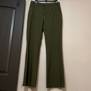 Banana Republic sculpted stretch high rise trouser Olive Green